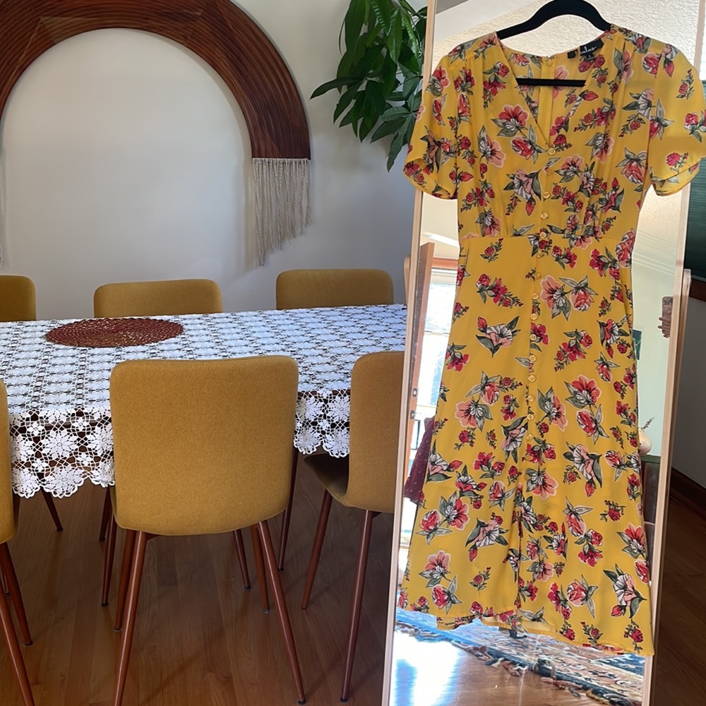 Lulus Floral Midi Dress Size Small